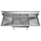 Koolmore 2 Compartment Stainless Steel NSF Commercial Kitchen Prep & Utility Sink with 2 Drainboards SB151512-15B3 - alternate 2